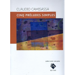 5 Préludes simples pour guitare -Claudio Camisassa