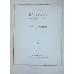 Récitatif : pour saxophone alto -Günter Albert Rudolf Raphael