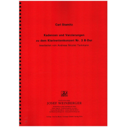 Kadenzen und Verzierungen zu dem Klarinettenkonzert B-Dur Nr.3 -Carl Stamitz