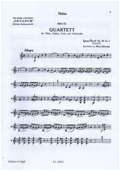 Quartett D-Dur op.20,3 : für Flöte, Violine, -Ignaz Joseph Pleyel
