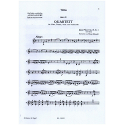Quartett D-Dur op.20,3 : für Flöte, Violine, -Ignaz Joseph Pleyel