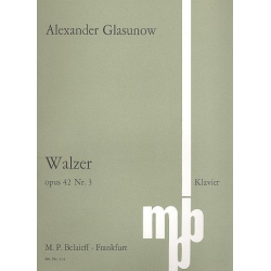 Walzer op.42,3 für Klavier -Alexander Glasunow
