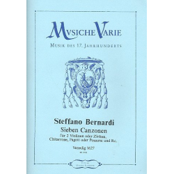 7 Canzonen für 2 Violinen (Zinken), -Stefano Bernardi