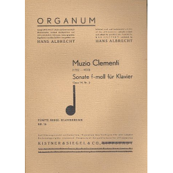 Sonate f-Moll op.14,3 : für Klavier -Muzio Clementi