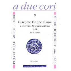 Canzone decimasettima a 8 für -Giacomo Filippo Biumi