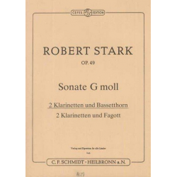 CFS1429 Sonate g-Moll op.49 - für 2 Klarinetten -Robert Stark