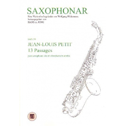 13 passages pour saxophone alto -Jean-Louis Petit