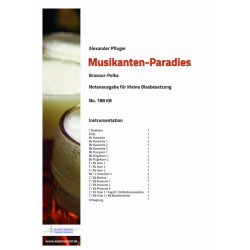 Musikanten-Paradies - Ausgabe Kleine Blasbesetzung -Alexander Pfluger / Arr.Alexander Pfluger
