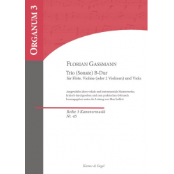 Trio B-Dur - für Flöte (Violine), Violine und Viola -Florian Leopold Gassmann