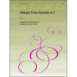 Allegro From Sonata In F -Wolfgang Amadeus Mozart / Arr.Harry Gee