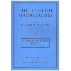 THE ENGLISH MADRIGALISTS VOL.9 -Thomas Weelkes