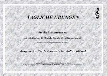 Tägliche Übungen-Violinschlüssel -Karl Moser