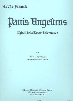 Panis angelicus : pour basse ou