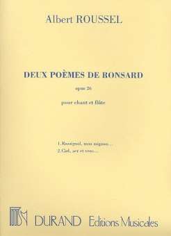 2 poèmes de Ronsard op.26 :