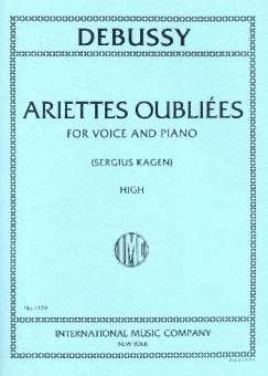 Ariettes oubliées for high voice and piano