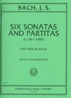 6 Sonatas and Partitas BWV1001-1006 :