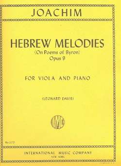 Hebrew Melodies op.9 :