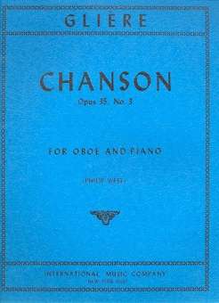 Chanson op.35,3 : for oboe and piano