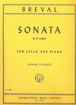 Sonata G major : for cello and piano