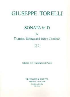Sonata in D G3 : for trumpet and piano