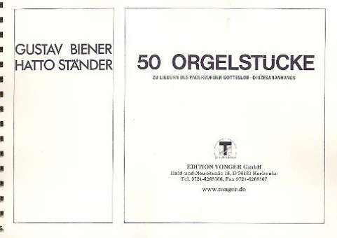 50 Orgelstücke zu Liedern des