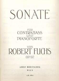 Sonate op.97 für Kontrabaß
