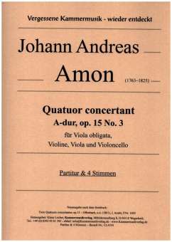 Quatuor concertant A-Dur Nr.3 op.15