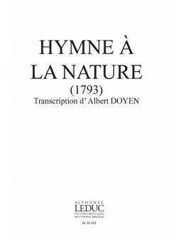 GOSSEC : HYMNE A LA NATURE(REPERT FETES