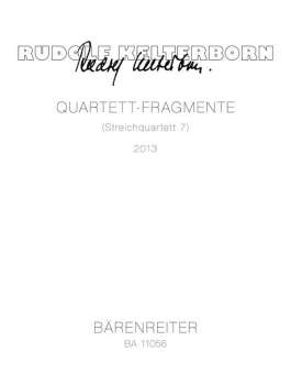 BA11056  Kelterborn, Quartett-Fragmente (Streichquartett 7) -