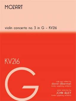 Konzert G-Dur Nr.3 KV216 für Violine und Orchester KV216
